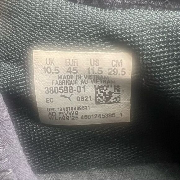 Puma Pacer Future Sneakers Mens Sz 11.5 Black Mesh Classic Athletic Shoes Sporty - Picture 7 of 9